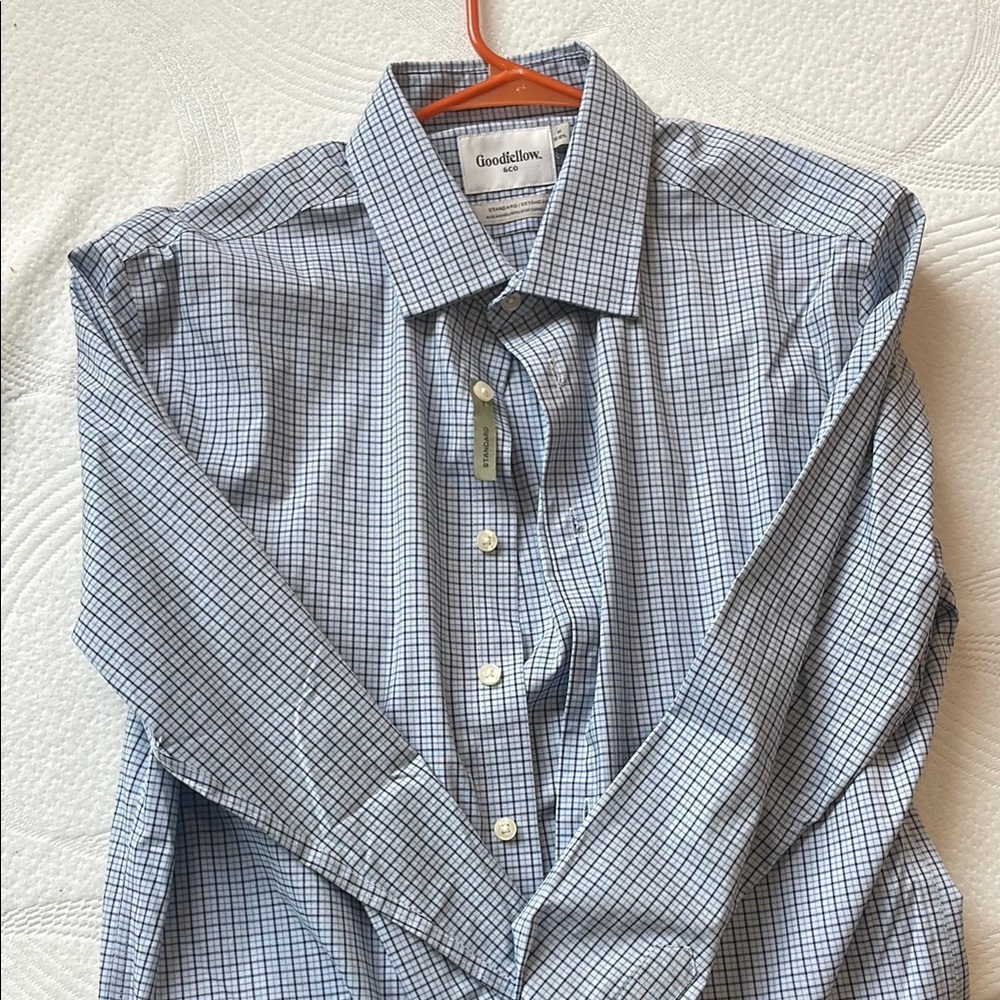 Goodfellow & Co Men's Blue Checkered Shirt